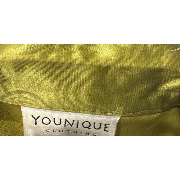 Vintage Younique Clothing Green Top Size Medium Shiny Satin Asian Inspired READ - Picture 6 of 10